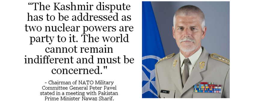 Top NATO Aide Wants Kashmir Dispute Resolved