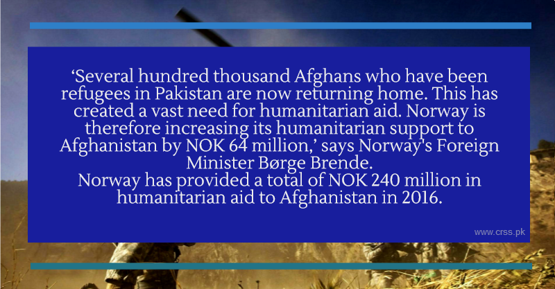 Norway Increases Humanitarian Support To Afghanistan