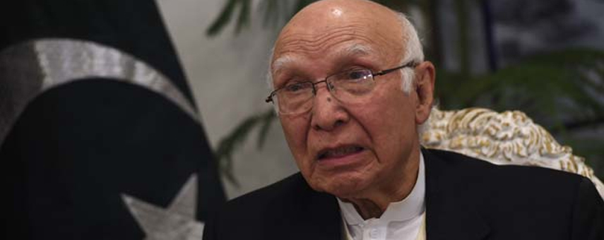 Sartaj Denies Backdoor Diplomacy With India