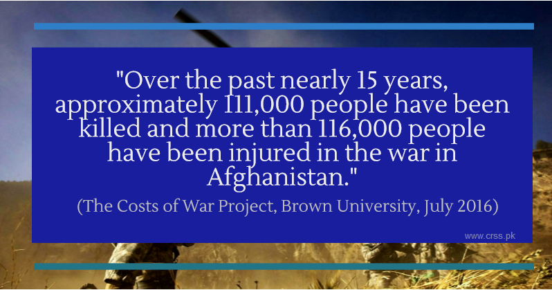 Update on the Human Costs of War for Afghanistan and Pakistan, 2001 to mid 2016