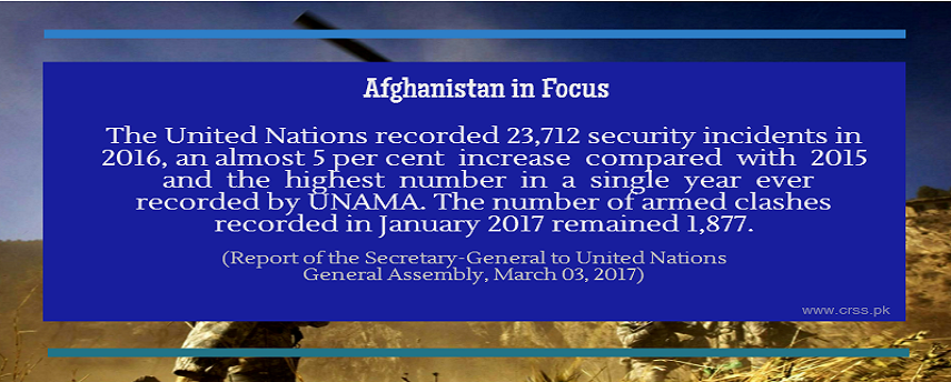 The Situation in Afghanistan and its Implications for International Peace and Security – Report of the Secretary General (March, 2017)
