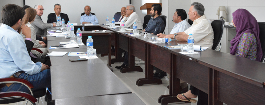 Andrea Margelleti, president, Centro Studi Internationali, Italy, and his delegation in a dialogue on counter terrorism in Pakistan and Afghanistan, hosted by CRSS.