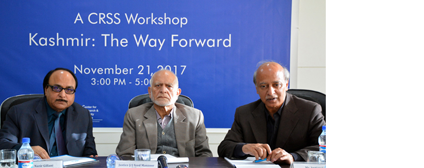 Kashmir: The Way Forward Workshop by CRSS