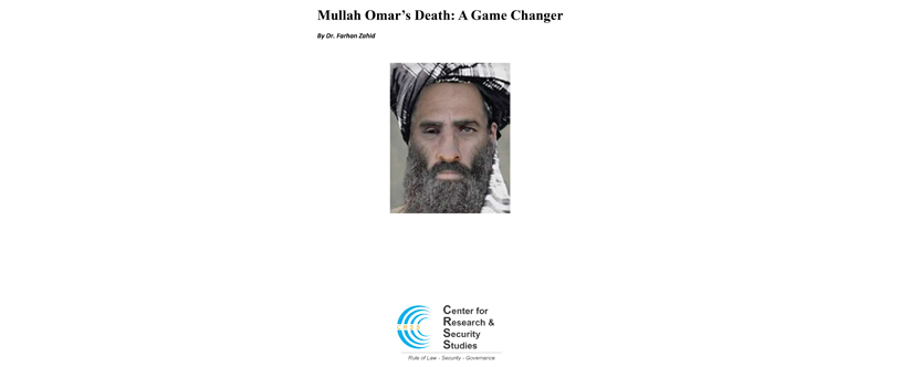 Mullah Omar’s Death: A Game Changer